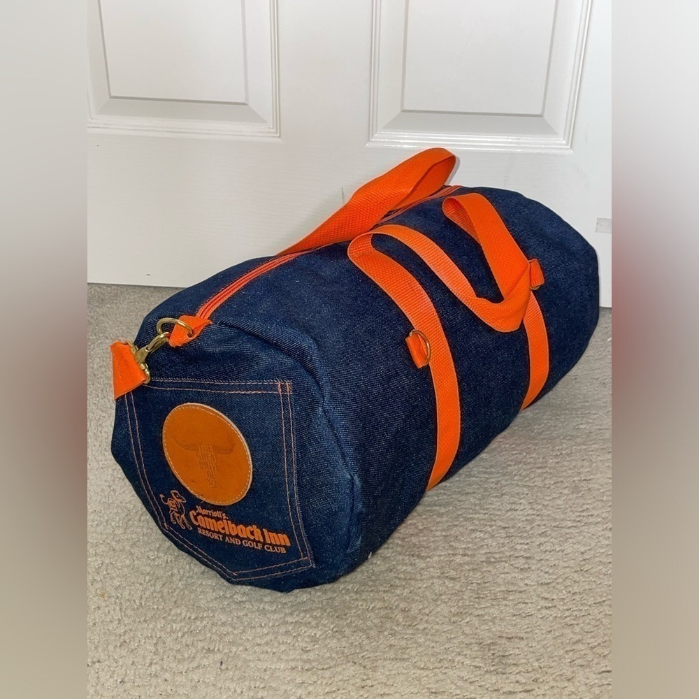 “1982”Blue Jean vintage NWOT Duffel Duffle Bag Men Gym Bag Sports Duffle‌‌‌ - Picture 2 of 15